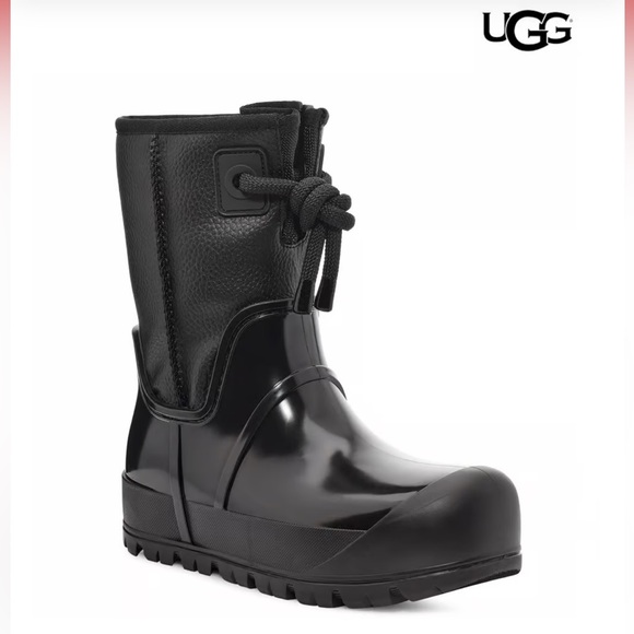UGG Women’s Raincloud Lace black boots - Picture 2 of 15